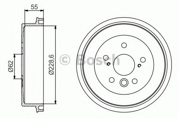 Тормозной барабан BOSCH 0 986 477 168