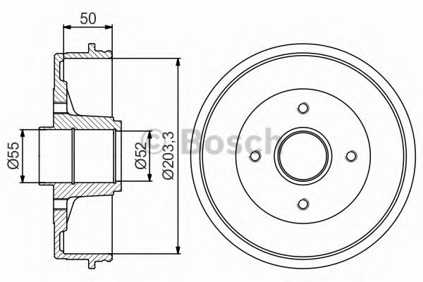 Тормозной барабан BOSCH 0 986 477 171