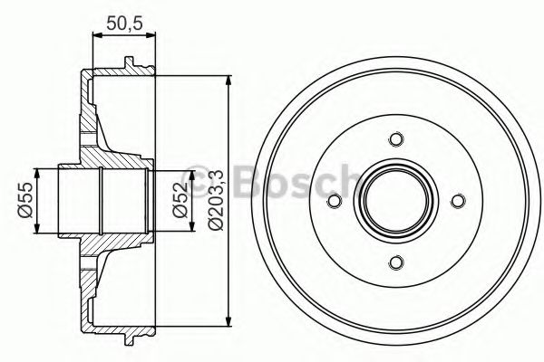 Тормозной барабан BOSCH 0 986 477 173