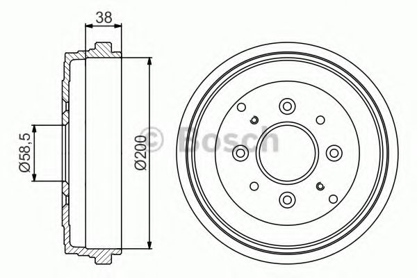 Тормозной барабан BOSCH 0 986 477 174