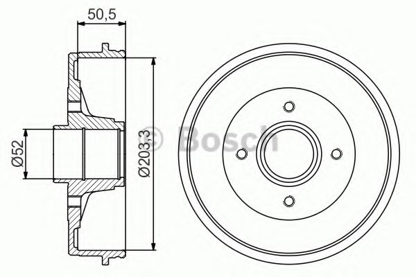 Тормозной барабан BOSCH 0 986 477 175