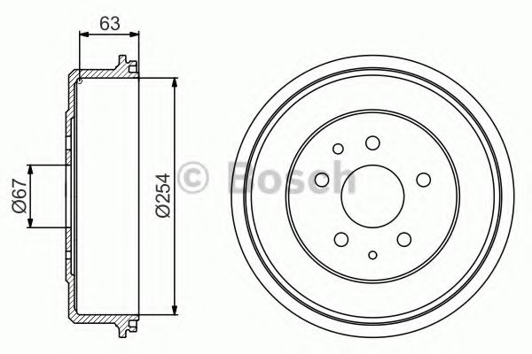 Тормозной барабан BOSCH 0 986 477 183