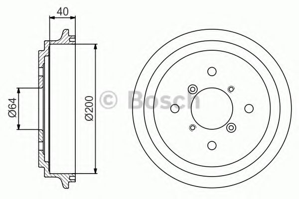 Тормозной барабан BOSCH 0 986 477 188
