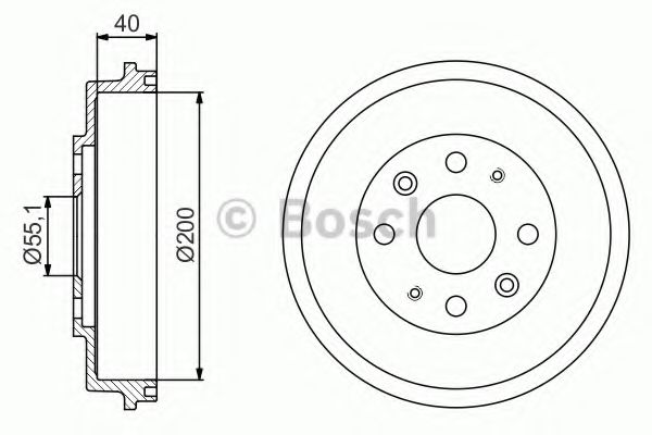 Тормозной барабан BOSCH 0 986 477 191