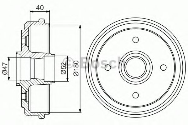 Тормозной барабан BOSCH 0 986 477 192