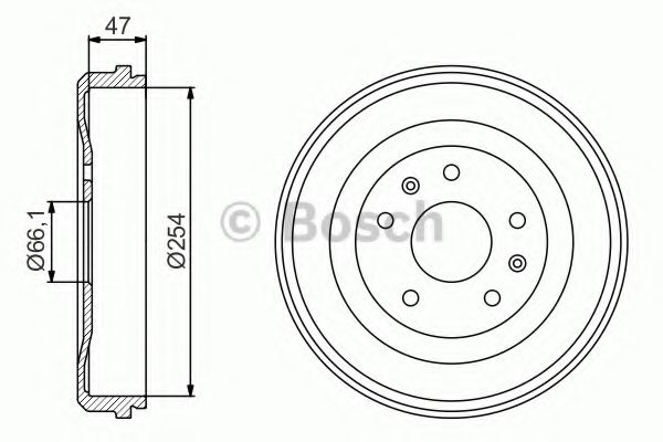 Тормозной барабан BOSCH 0 986 477 193