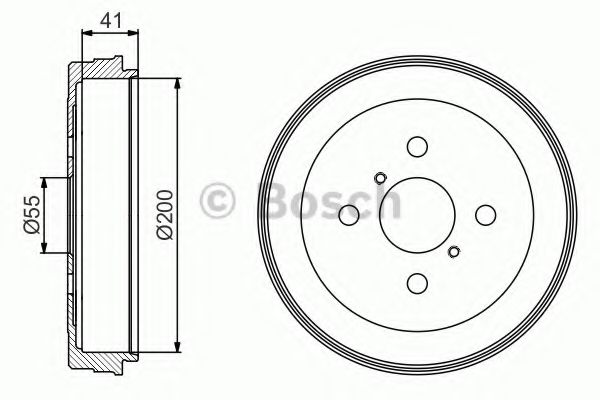 Тормозной барабан BOSCH 0 986 477 199