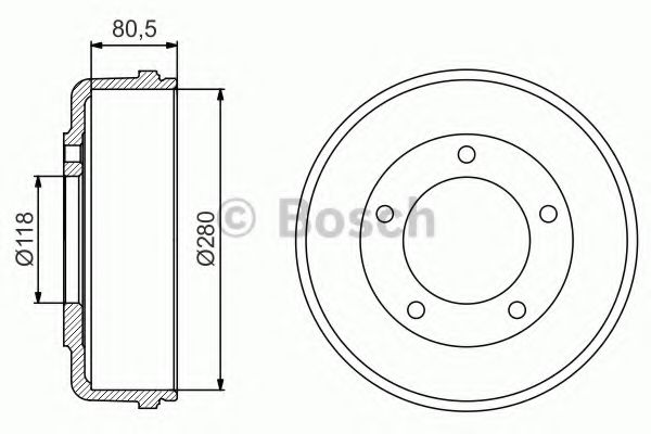 Тормозной барабан BOSCH 0 986 477 203