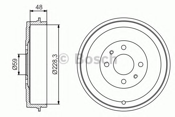Тормозной барабан BOSCH 0 986 477 212