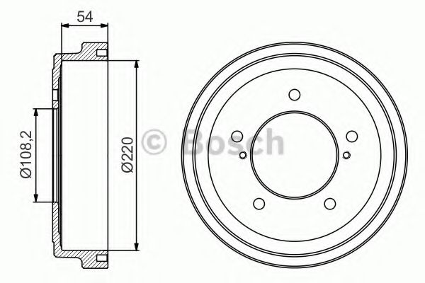 Тормозной барабан BOSCH 0 986 477 213