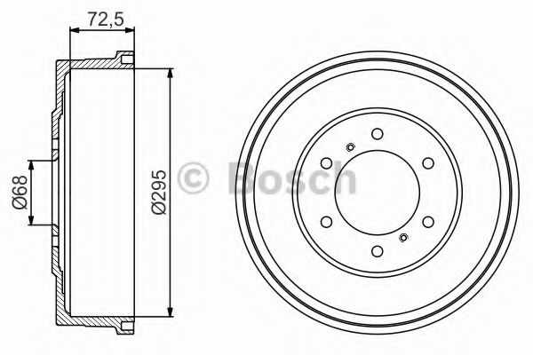 Тормозной барабан BOSCH 0 986 477 215