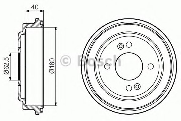 Тормозной барабан BOSCH 0 986 477 216