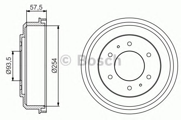 Тормозной барабан BOSCH 0 986 477 220