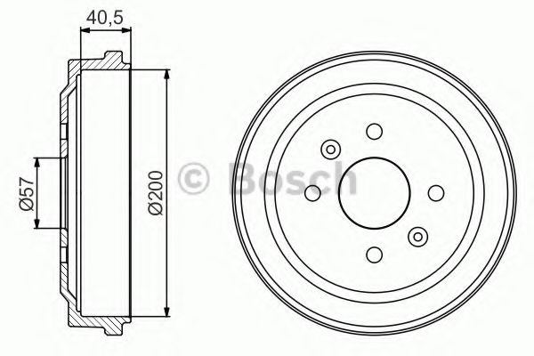 Тормозной барабан BOSCH 0 986 477 225