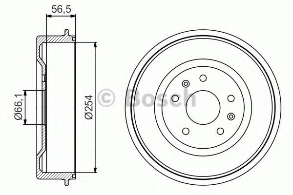 Тормозной барабан BOSCH 0 986 477 227