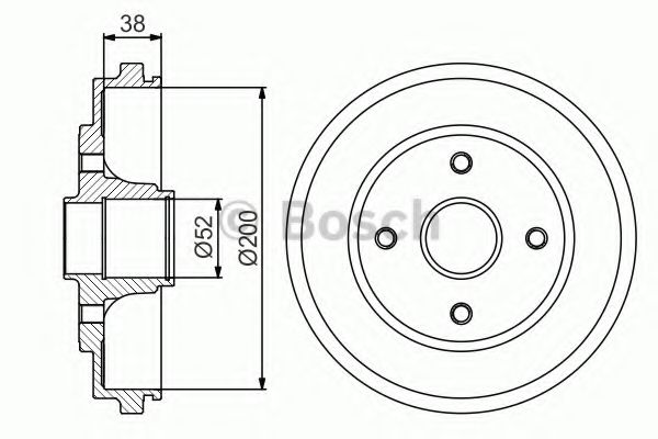 Тормозной барабан BOSCH 0 986 477 229