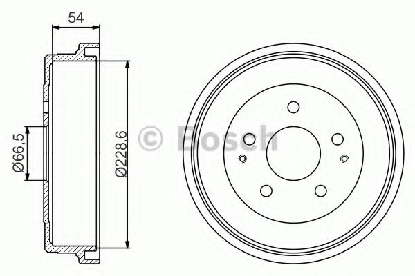 Тормозной барабан BOSCH 0 986 477 230