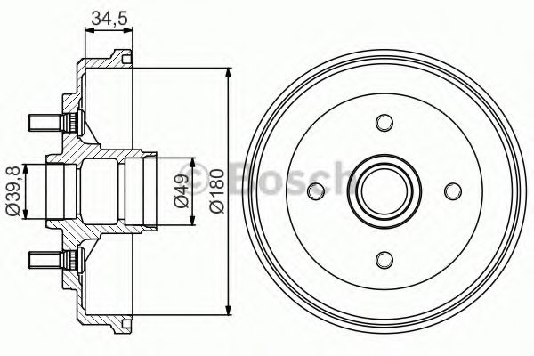 Тормозной барабан BOSCH 0 986 477 239