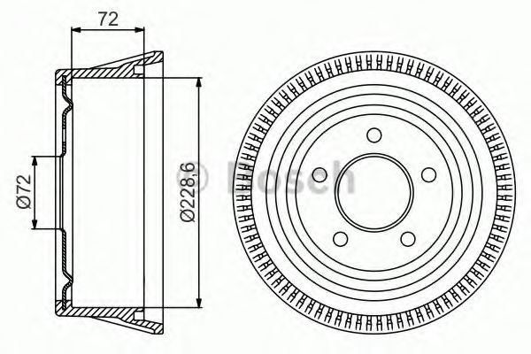 Тормозной барабан bosch 0 986 477 245