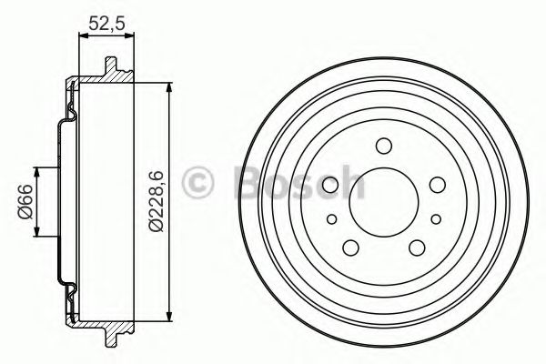 Тормозной барабан BOSCH 0 986 477 248