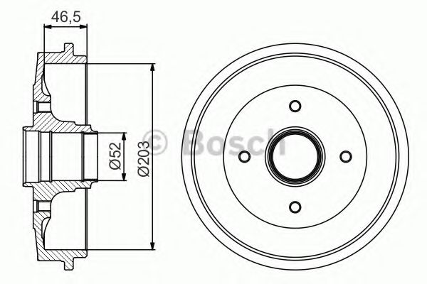 Тормозной барабан BOSCH 0 986 477 253
