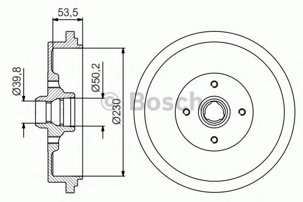 Тормозной барабан BOSCH 0 986 477 257