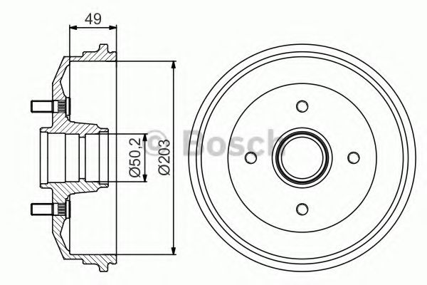 Тормозной барабан BOSCH 0 986 477 259