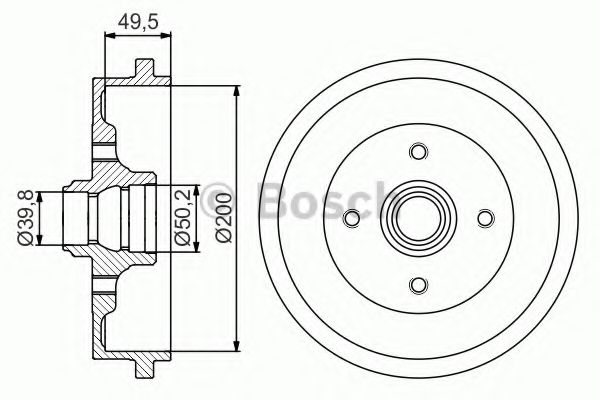 Тормозной барабан BOSCH 0 986 477 267