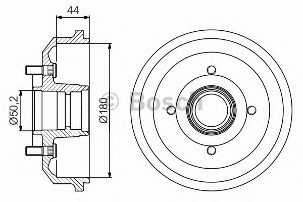 Тормозной барабан BOSCH 0 986 477 269