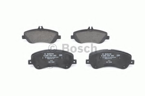 Тормозные колодки BOSCH 0 986 494 302 Тормозные колодки BOSCH 0 986 494 302
