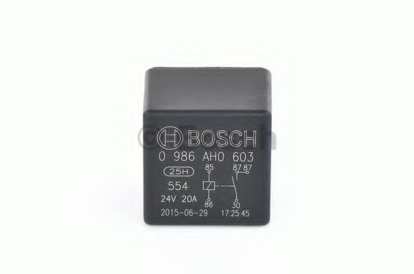 Реле, рабочий ток; Реле BOSCH 0 986 AH0 603 Реле, рабочий ток; Реле BOSCH 0 986 AH0 603