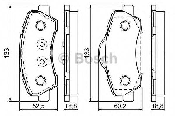 Тормозные колодки BOSCH 0 986 494 713