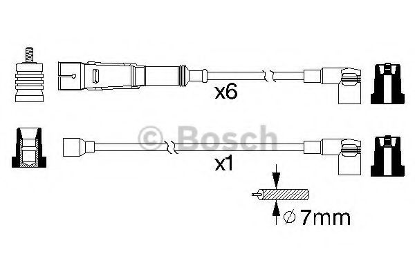 Комплект проводов зажигания BOSCH 0 986 356 336