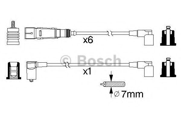 Комплект проводов зажигания BOSCH 0 986 356 335