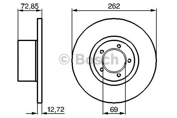 Тормозной диск BOSCH 0 986 478 077