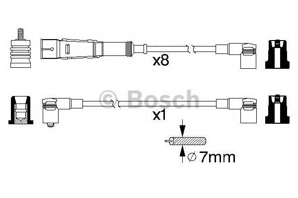 Комплект проводов зажигания BOSCH 0 986 356 334