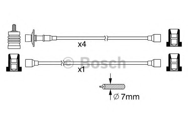 Комплект проводов зажигания BOSCH 0 986 356 370