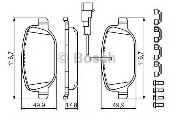 Тормозные колодки BOSCH 0 986 494 717