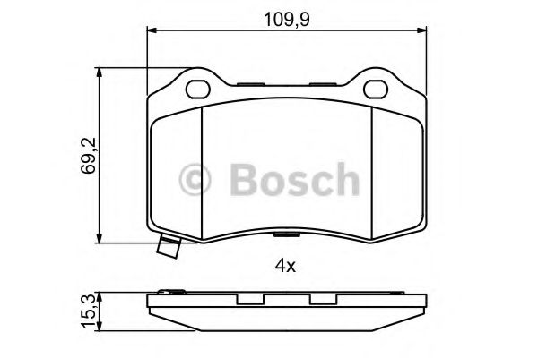 Тормозные колодки BOSCH 0 986 494 708