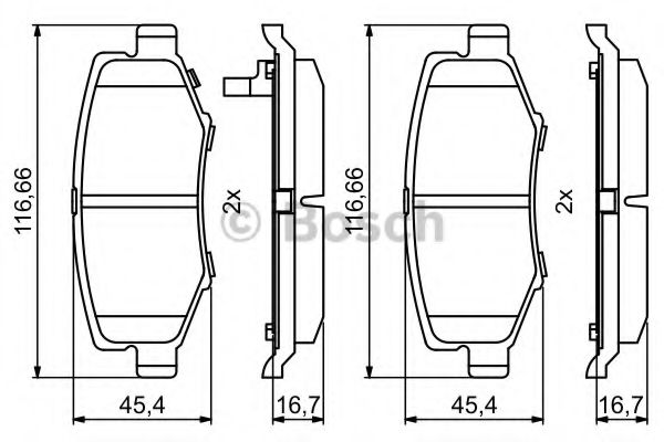 Тормозные колодки BOSCH 0 986 494 706