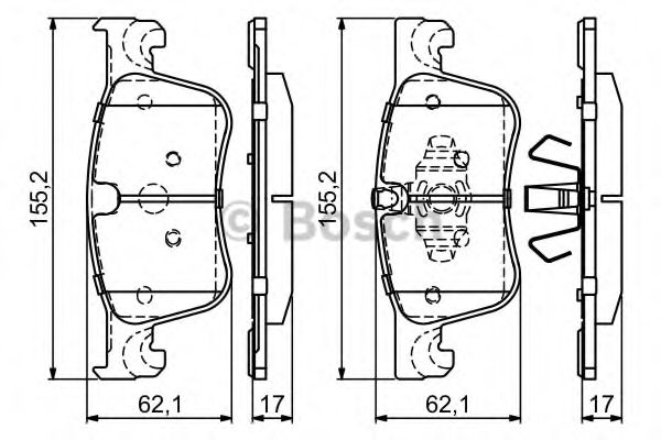 Тормозные колодки BOSCH 0 986 494 695