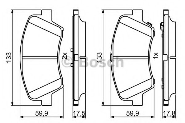 Тормозные колодки BOSCH 0 986 494 712