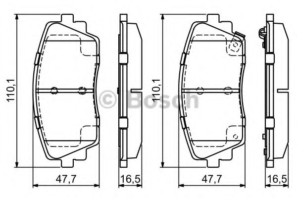 Тормозные колодки BOSCH 0 986 494 688