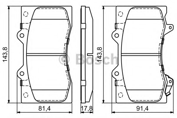 Тормозные колодки BOSCH 0 986 494 693