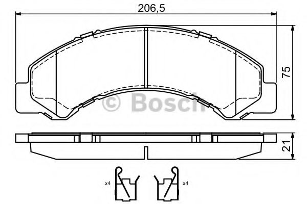 Тормозные колодки BOSCH 0 986 494 677