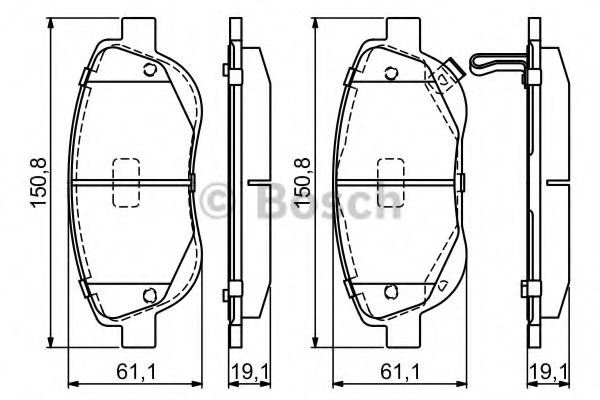 Тормозные колодки BOSCH 0 986 494 682