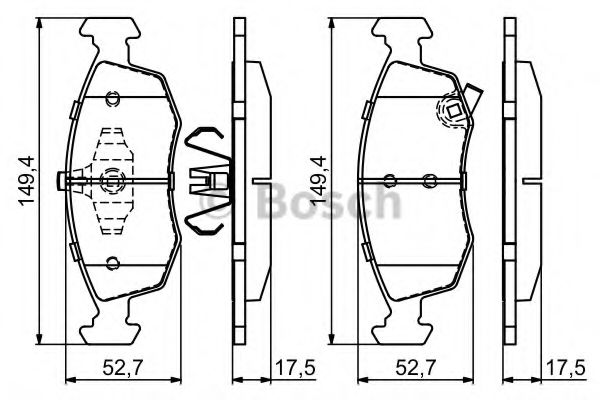 Тормозные колодки BOSCH 0 986 494 687