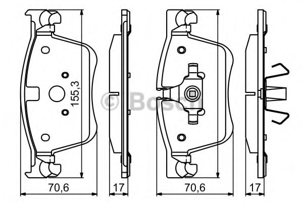 Тормозные колодки BOSCH 0 986 494 696