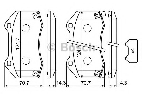 Тормозные колодки BOSCH 0 986 494 718