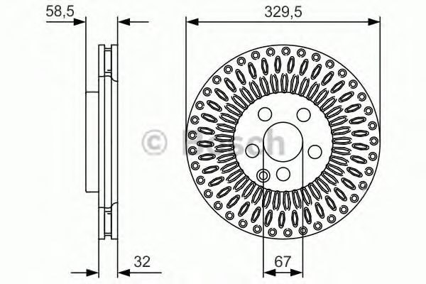 Тормозной диск BOSCH 0 986 479 D13